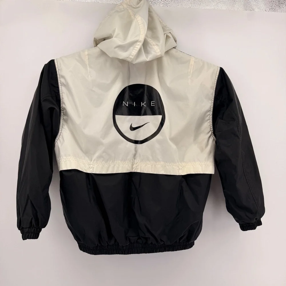 VTG 90s Nike Windbreaker Women's XL Reversible Hooded Full Zip Colorblock Jacket